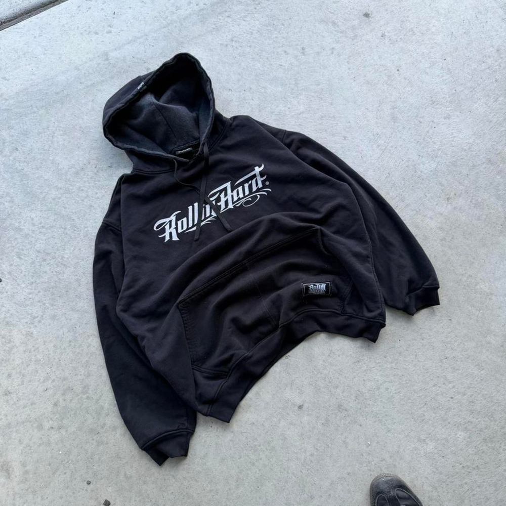 Super Rare Sick 90s Vintage Rollin Hard Hoodie - Picture 3 of 7